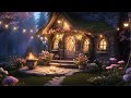 Fairy Cottage in Enchanted Forest Ambience | Fireplace & Nature Sounds NO MUSIC