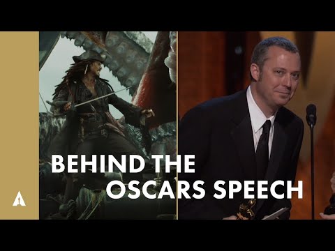 Thumbnail of the video: Hal Hickel | Best VFX for 'Pirates of the Caribbean: Dead Man's Chest' | Behind the Oscars Speech