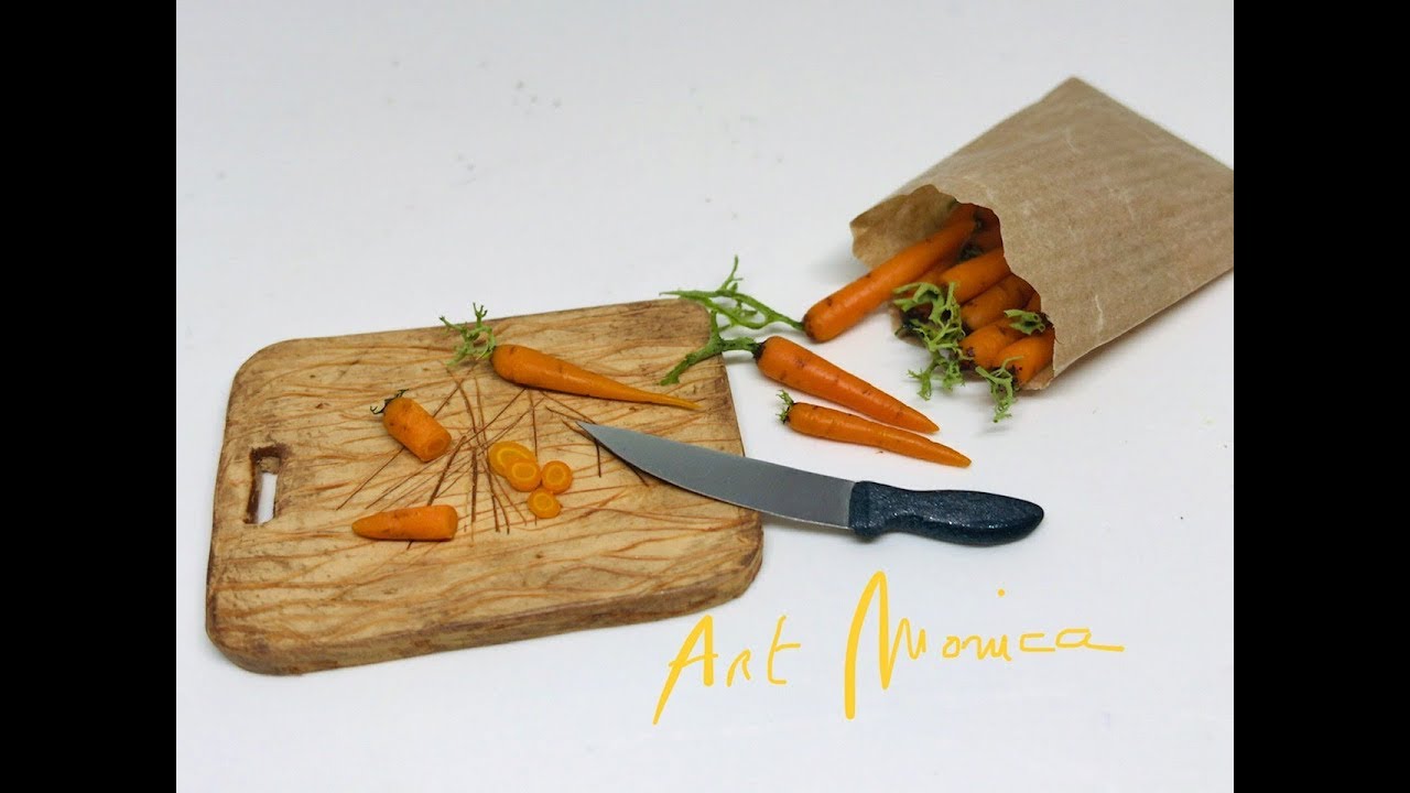 Carrot Cane & Carrots Polymer Clay : Miniature DIY
