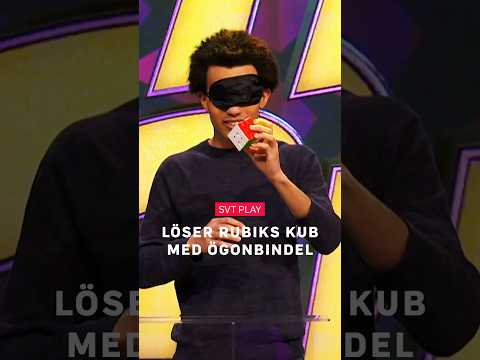 @CubossSe  löser rubiks kub med ÖGONBINDEL?? OMG😱😱 #påriktigt #svtbarn #svt  #svtplay #rubikscube