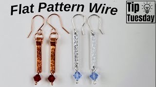 Flat Pattern Wire Earrings - Easy Jewelry Making Tutorial