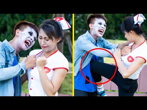 8 Zombie Apocalypse Survival Hacks - Compilation! Escape Skill For Zombie Attack - Woa Fun