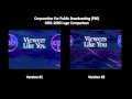 PBS Corporation For Public Broadcasting 1991 2000 Logo Comparison 2 Versions