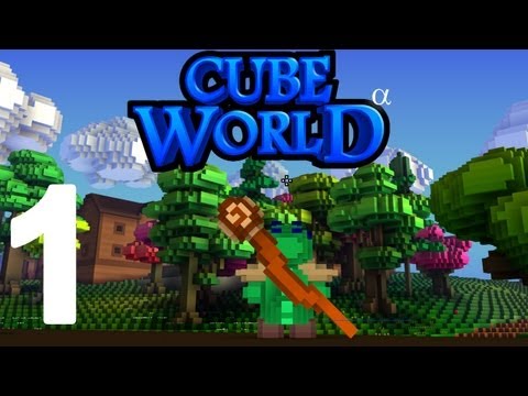 Let's Play: Cube World Alpha - Part 1 - Damn You Biter!