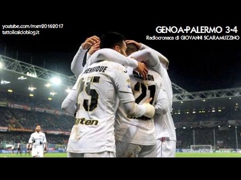 GENOA-PALERMO 3-4 - Radiocronaca di Giovanni Scaramuzzino (18/12/2016) da Rai Radio 1