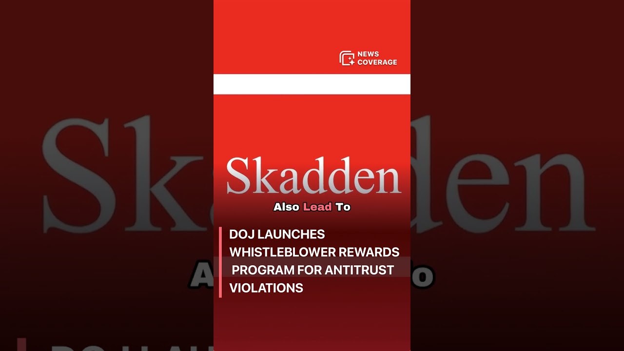 Doj Whistleblower: DOJ Launches Whistleblower Rewards Program for Antitrust Violations #crime #law