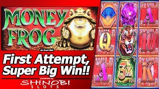 Money Frog Slot - First Attempt, Super Big Win in New Everi title