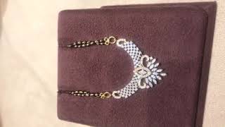 Latest Diamond Mangalsutra designs with WEIGHT and PRICE