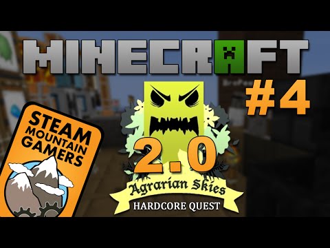 Minecraft: Agrarian Skies 2.0 - Hardcore Skyblock - Ep. 4: STARTING FARMS