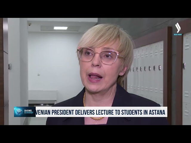 Slovenian President delivers lecture to students in Astana