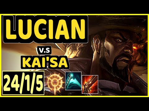 DISAVE (LUCIAN) vs KAI'SA - QUADRAKILL 24/1/5 KDA BOTTOM ADC CHALLENGER GAMEPLAY - BR