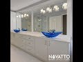 Blue Foiled Oval Tempered Glass Vessel Bath Sink TIG-S132-8031