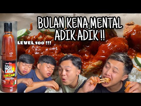 BULAN WAWAN KEPEDESAN KENA COMBO AYAM GORENG SAUS SUPER PEDAS !! HOT PARAHHHHHH