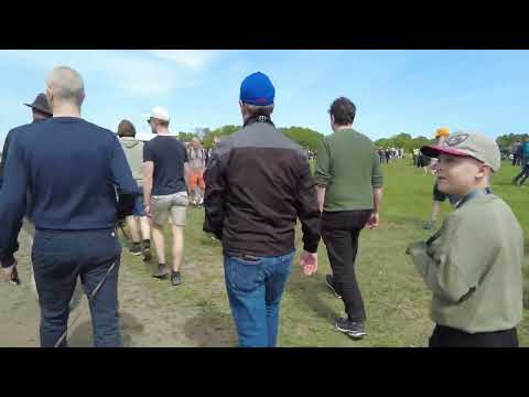 Army celebrates its 500th anniversary ,Walking in Gärdet , Stockholm, Sweden ,4K 2/2