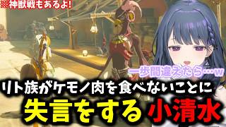 【 ゼルダの伝説 ブレス オブ ザ ワイルド #11 Part2】リト族がケモノ肉を食べないことに失言をする小清水【小清水透/ゼルダの伝説ブレスオブザワイルド/にじさんじ/切り抜き】