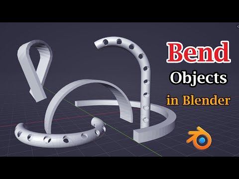 How to Bend Objects In Blender | Simple Deform Modifier | All Settings Explained With Examples