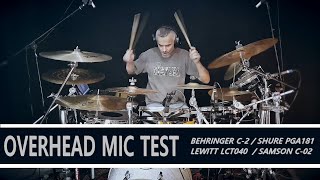 Video thumbnail for DRUM OVERHEAD MIC COMPARISON (BEHRINGER C-2 / SHURE PGA181 / LEWITT LCT040  / SAMSON C-02) by Enrique / Kike Paglia