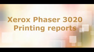 Xerox Phaser 3020 - відео 1