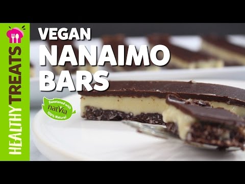Vegan Chocolate Nanaimo Bars - Natvia's Healthy Dessert Recipes
