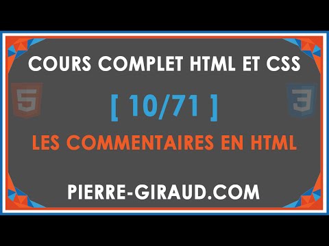 COURS COMPLET HTML ET CSS 10 71 Indentation et commentaires HTML