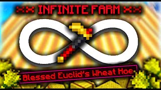 The INFINITE Farming Begins!  - Hypixel Skyblock Creating THE ULTIMATE HOE (Wheat edition) #3