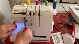 Einfädeln Husqvarna Viking S15 Overlock #overlockmachine #sewingmachine