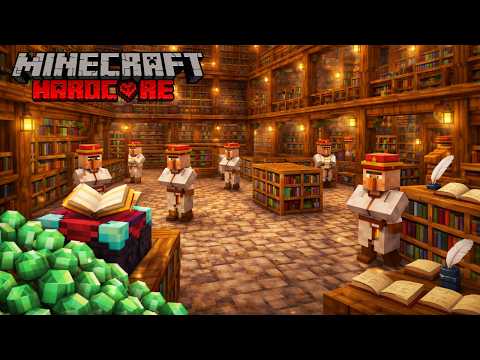 I Built a MASSIVE Library for My Librarian Villagers! 📚🔥