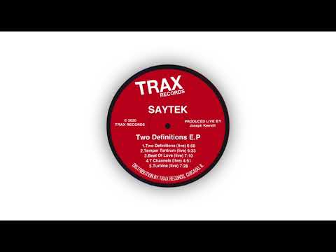 Saytek - Two Definitions (live) [Trax Records]