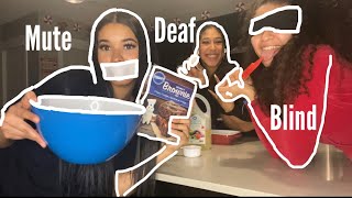 Download lagu Deaf, blind & mute baking challenge * 3AM SCARY* mp3