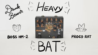 Video thumbnail for Drunk Beaver HEAVY BAT Guitar + Bass DEMO | THE most powerful Boss HM-2 / ProCo RAT distortion EVER! by Pair of Pandas