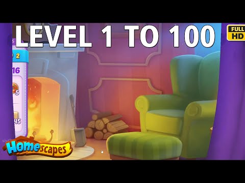 Homescapes Level 1 to 100 || GAME PLAY FULL HD