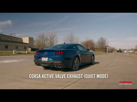 Corsa 2024 + Ford Mustang V8 5.0L 3in Cat-Back Exhaust w/ Twin 4in Black Tips