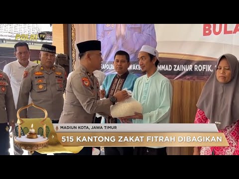 POLRES MADIUN BAGIKAN ZAKAT FITRAH UNTUK WARGA KURANG MAMPU