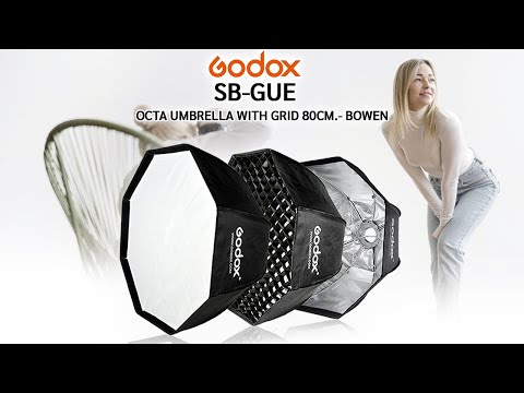 รีวิว ✅ Godox Softbox SB-GUE 80 , 95 , 120 cm. With Grid - Octa Umbrella Softbox - Bowen Mount