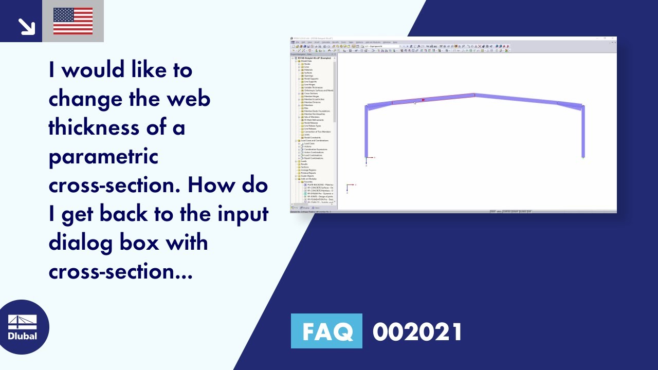 [EN] FAQ 002021 | I would like to change the web thickness of a parametric cross-section. How do I get back ...