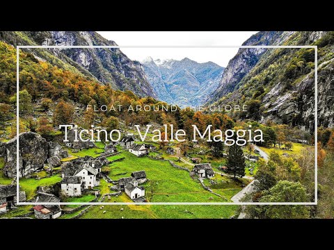 Ticino | Tessin - Valle Maggia | Switzerland | drone 4k | aerialview | Cascade Foroglio & del Salto