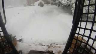 preview picture of video 'Buffalo #Snowvember Storm 2014 Snow Plowing with Skidsteer'