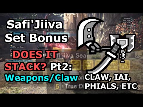MHW Safi'Jiiva Set Bonus - Special Weapon Interactions? Dragonvein Awakening + claw, Iai, phial, etc