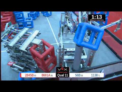 2015 VRC Engr Q11 - 2845B 8691A vs 56B 1138 - 40 to 53 - VEX Worlds 2015 - Engineering Division