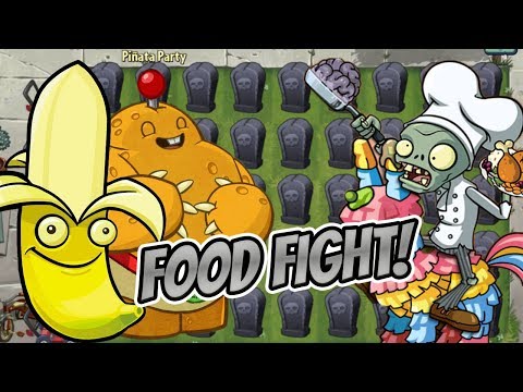 Pinata Party - Food Fight! Mine, Explorer & Banana - Plants vs Zombies Epic MOD