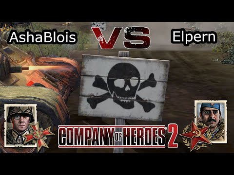 Coh2 1v1 | AshaBlois vs Elpern | Top match & top throws