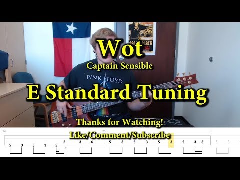 Wot - Captain Sensible (Bass Cover with Tabs)