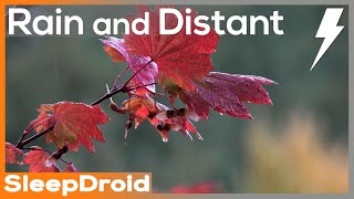 ►10 hours Autumn Rain Sounds for Sleeping with a Distant Thunder Storm Passing Through. Lluvia.