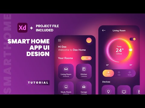 Smart Home App UI Design in Adobe XD XD Tutorial Tips Tricks
