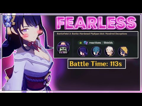 F2P 1 Cost Raiden National - 113s FEARLESS CACTUS in Stygian Onslaught | Genshin Impact