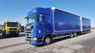 Scania S 450 / ZESTAW TANDEM / FIRANKA / 120 M3 / PRZEJAZDOWY / DACH PO Schiebeplanen-LKW + Schiebeplanenanh&auml;nger | Bild 4 - Autoline