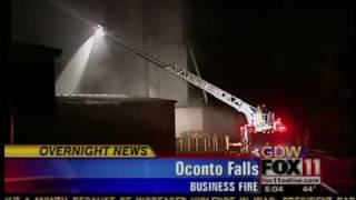 preview picture of video 'Oconto Falls fire'