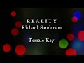 Reality by Richard Sanderson Female Key Karaoke