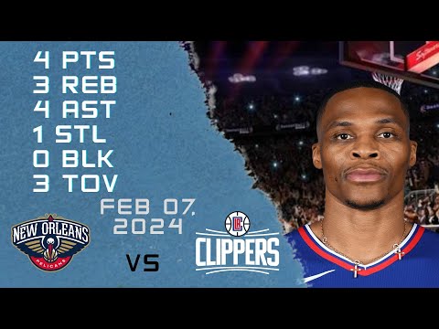 Russell Westbrook player Full Highlights vs PELICANS NBA Regular season game 07-02-2024