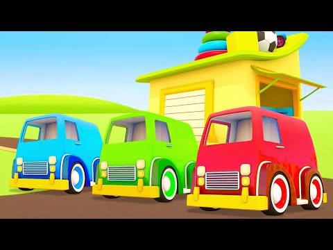 O caminhão do leite e outros veículos de serviço. 🚒 Desenhos animados em português